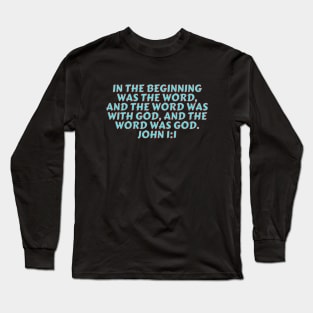 Bible Verse John 1:1 Long Sleeve T-Shirt